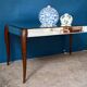 Art Deco coffee table with bevelled mirror from the 1940s, bohemian chic.
