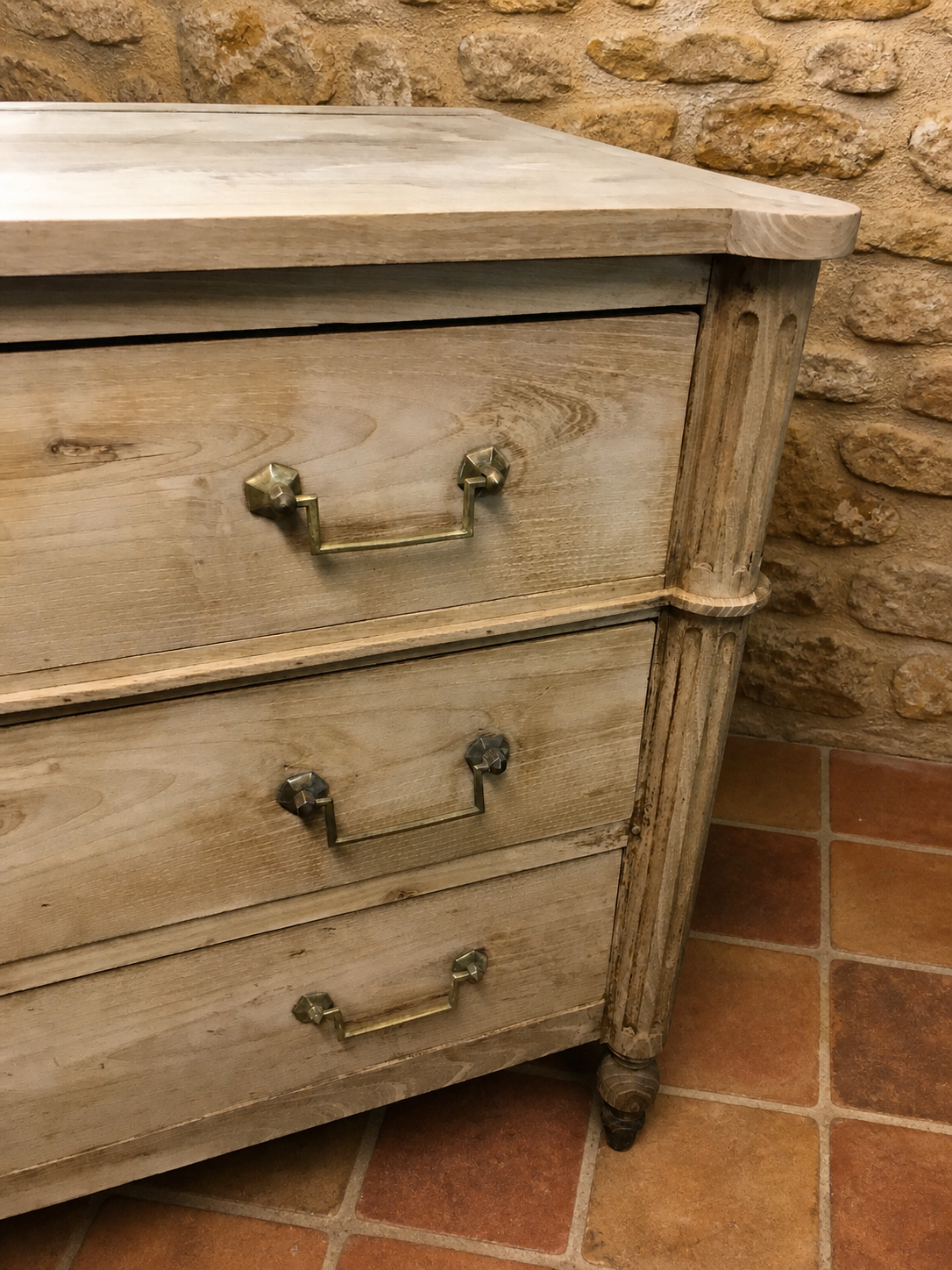 19th-century oak commode
