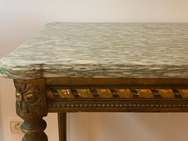 Table de milieu console plateau marbre