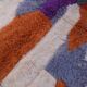 Tapis berbère marocain multicolore moderne