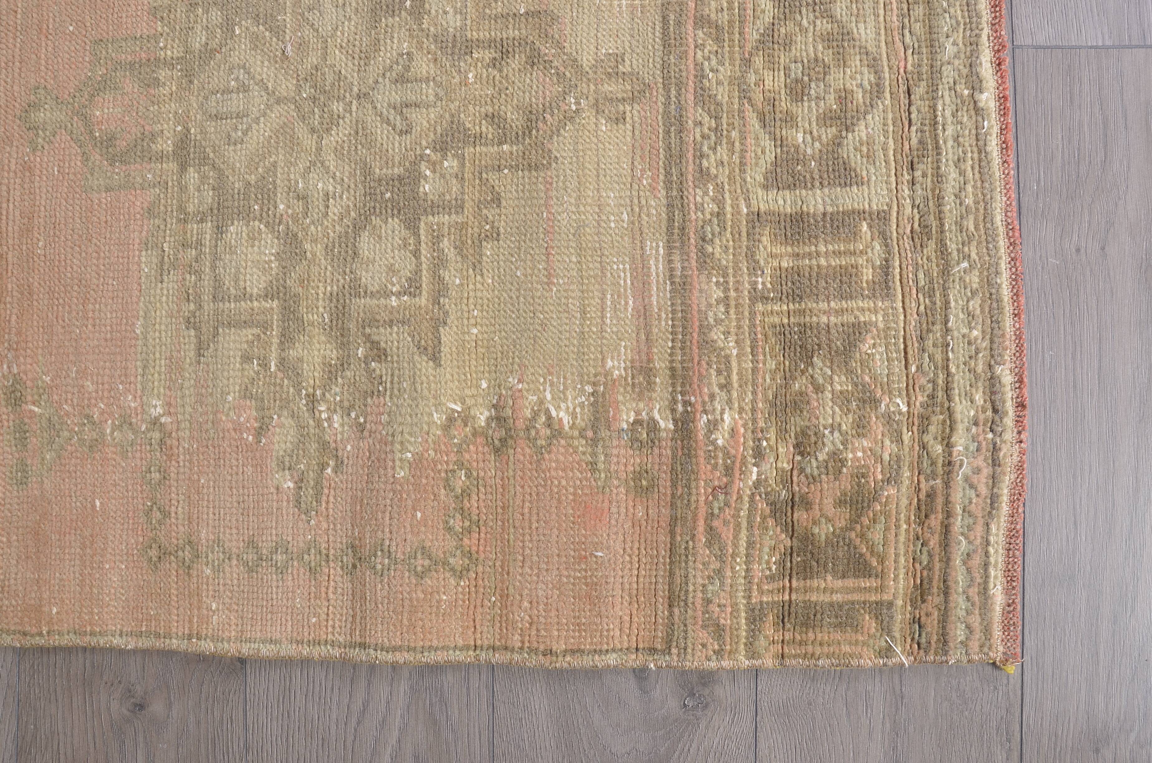 Vintage Handknotted Hallway Runner Rug