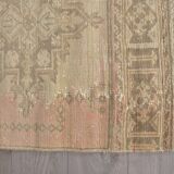Vintage Handknotted Hallway Runner Rug