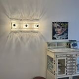 large ceiling lights or Murano glass wall sconces probably by Mazzega