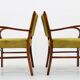 1940s Pair of Restored Beech Art Deco Armchairs ,Czechoslovakia