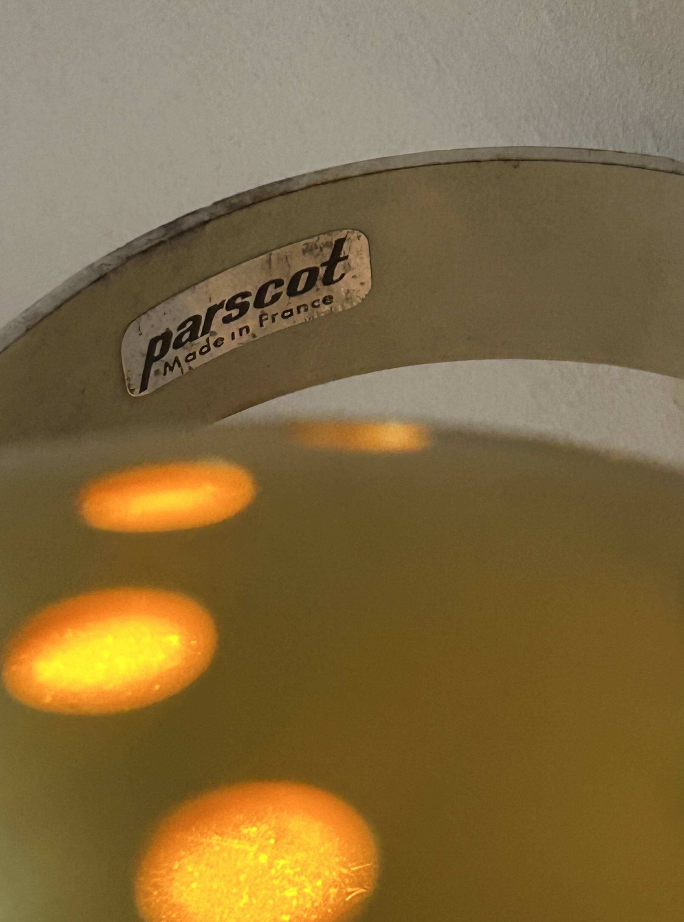 Pair of vintage brass wall lights by PARSCOT, France, 1970