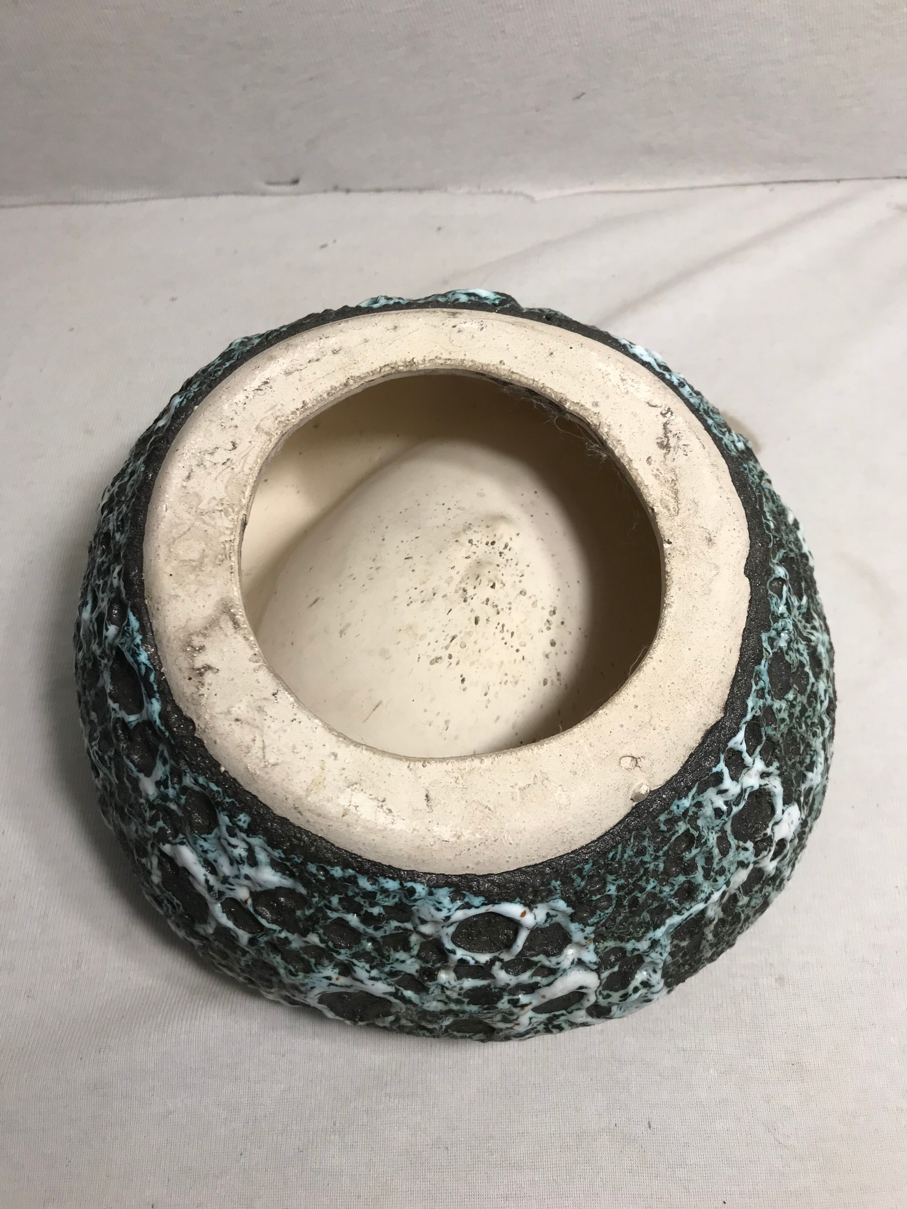 Old glazed ceramic ashtray + Wilts multicolor large model Vintage