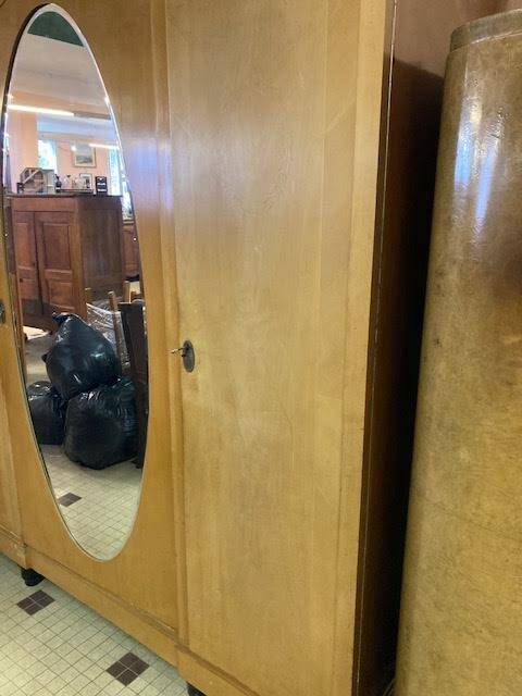 Large art deco 3-door wardrobe