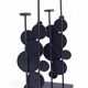 Large Mid-Century Italian Wrought Iron Candelabra, Psychedelic Design, 1970s