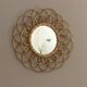 Vintage sun mirror in arched rattan, 55cm, 1960