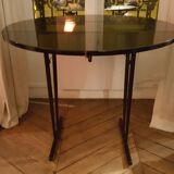 Table folding round vintage Danish