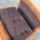 Brown velvet armchair/ottoman vintage from the 70s/80s.