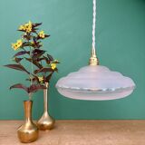 Vintage frosted glass lampshade pendant light