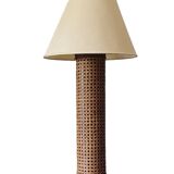Hollywood regency brass and Vienna straw lamp base, Italy 1970's