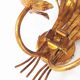 Pair of large vintage gilt sheaf of wheat sconces