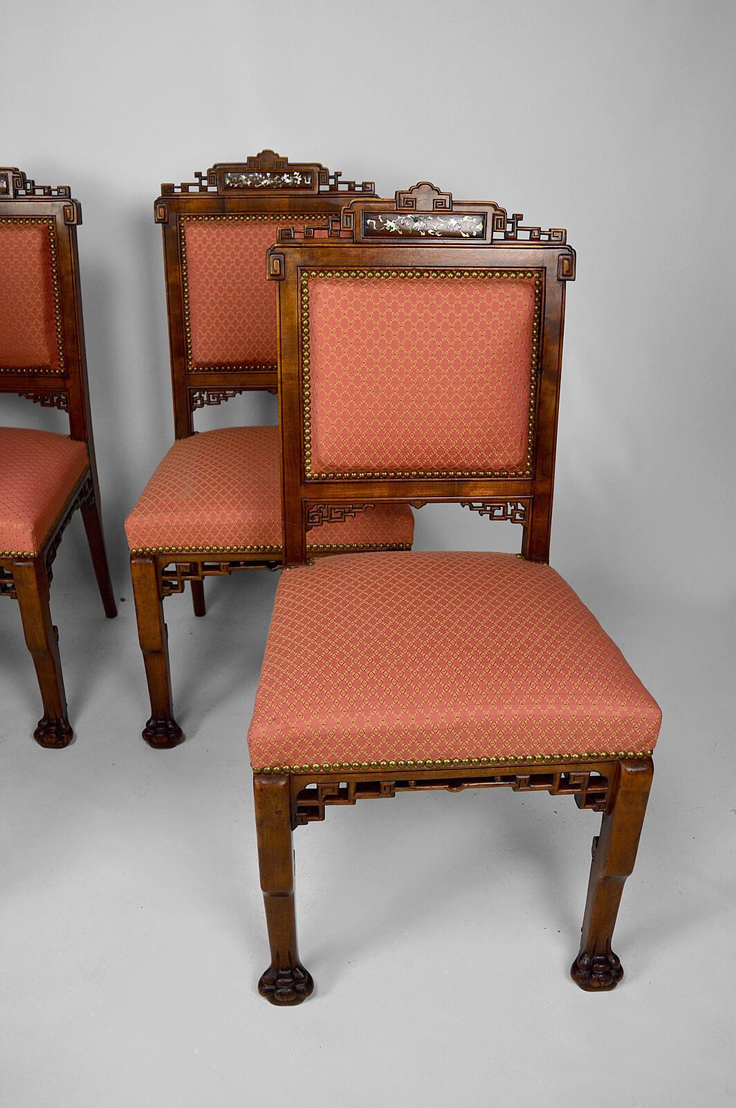 Set of 4 Japanese chairs by Gabriel Viardot, circa 1880