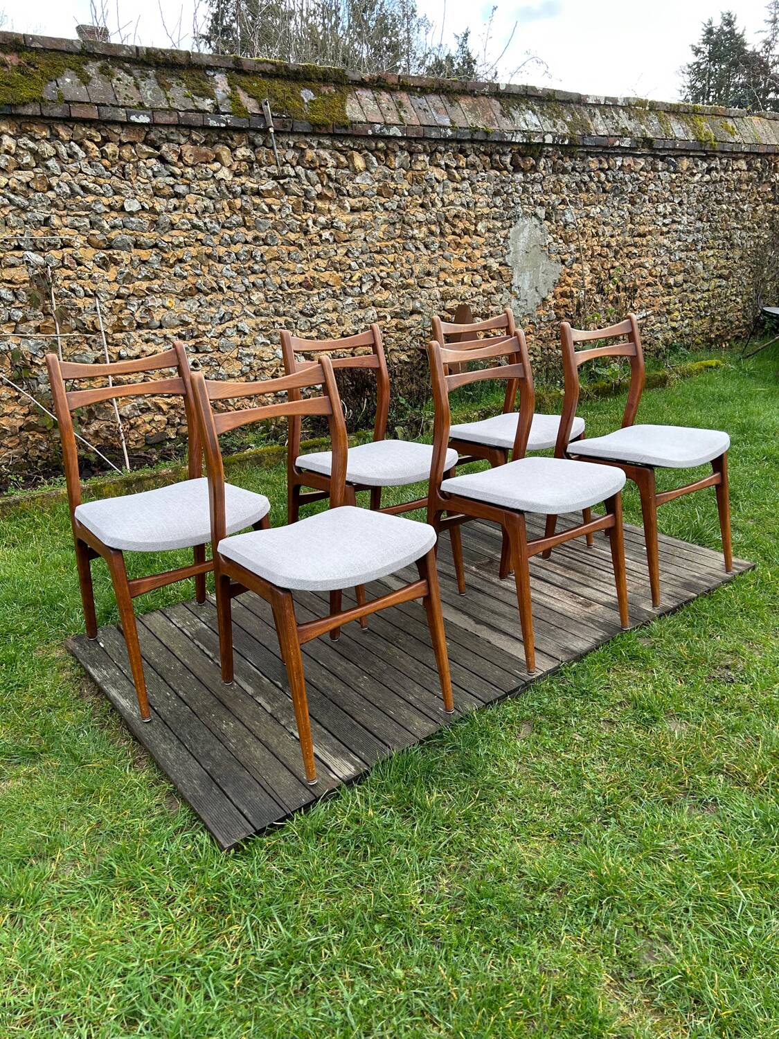 6 chaises scandinaves vintage 1960-70