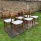 6 chaises scandinaves vintage 1960-70