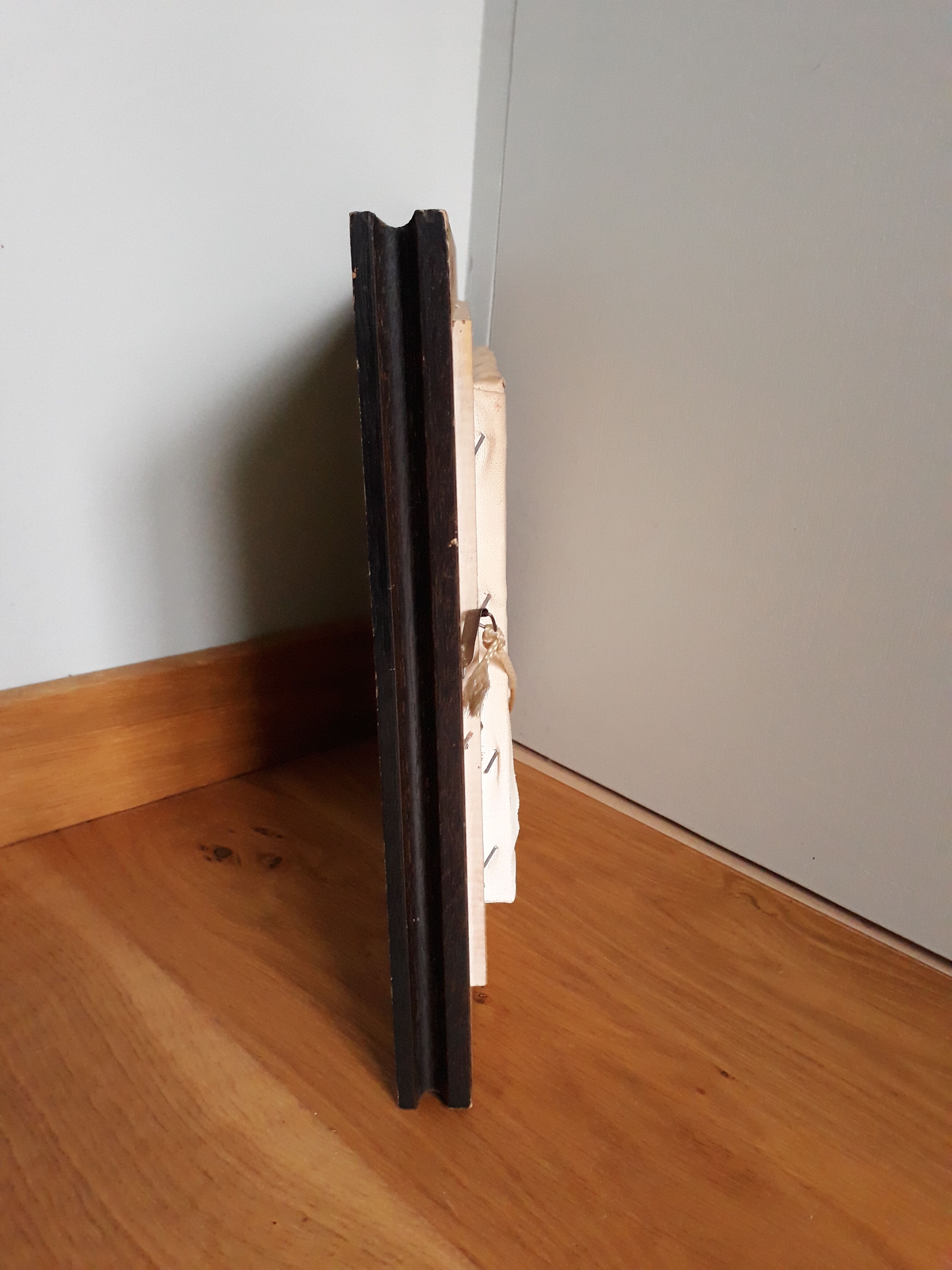 Landscape painting mill at the edge of the water, oil on canvas signed