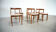 Set of six elegant Italian dining chairs