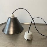 Lot 3 old conical suspensions in industrial steel