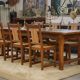 Grande table de ferme en orme massif 1950’s