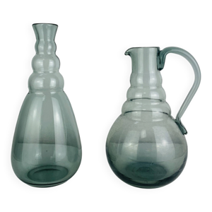 Paire de carafes Daum