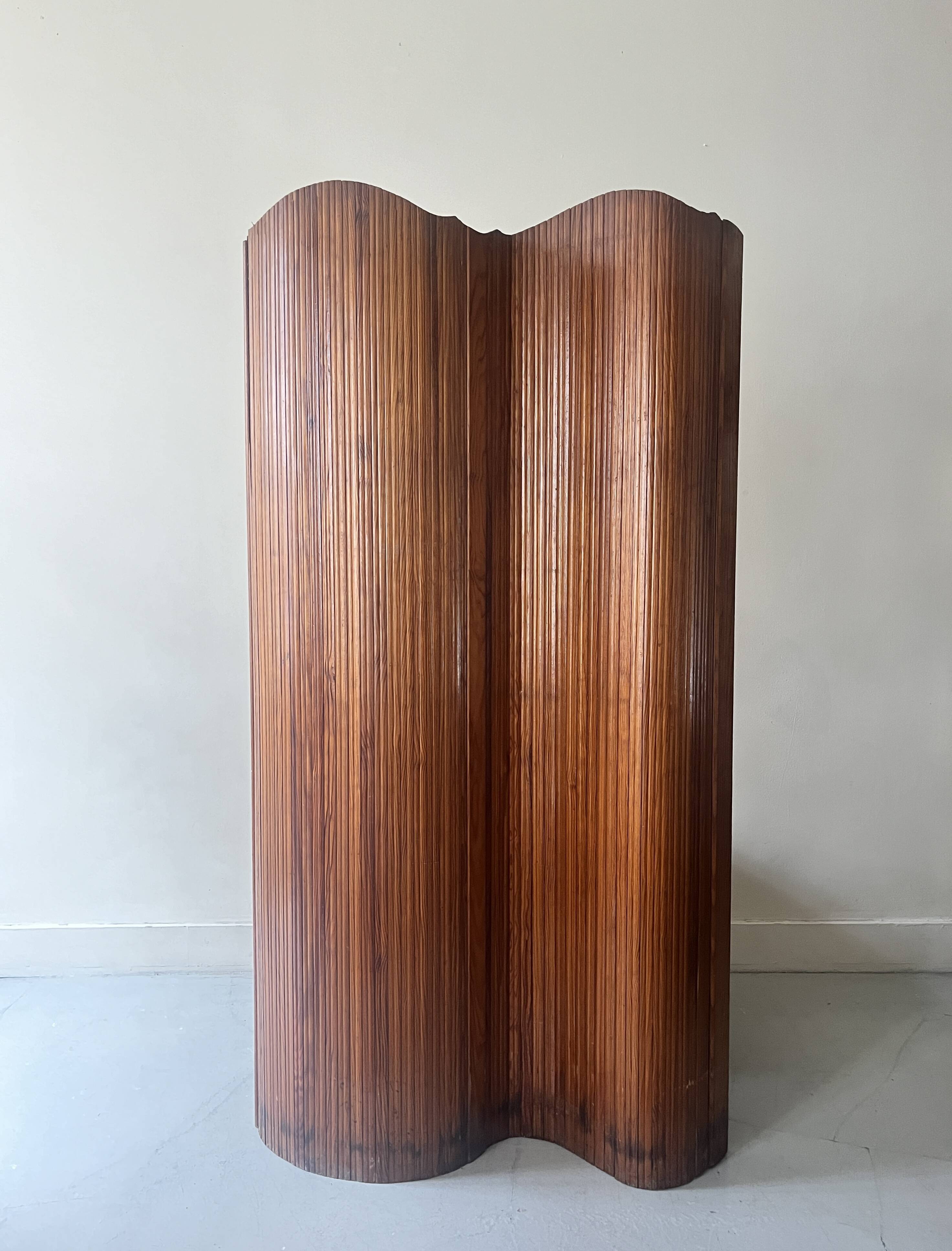 Wooden designer screen - Baumann by SNSA - circa 1950