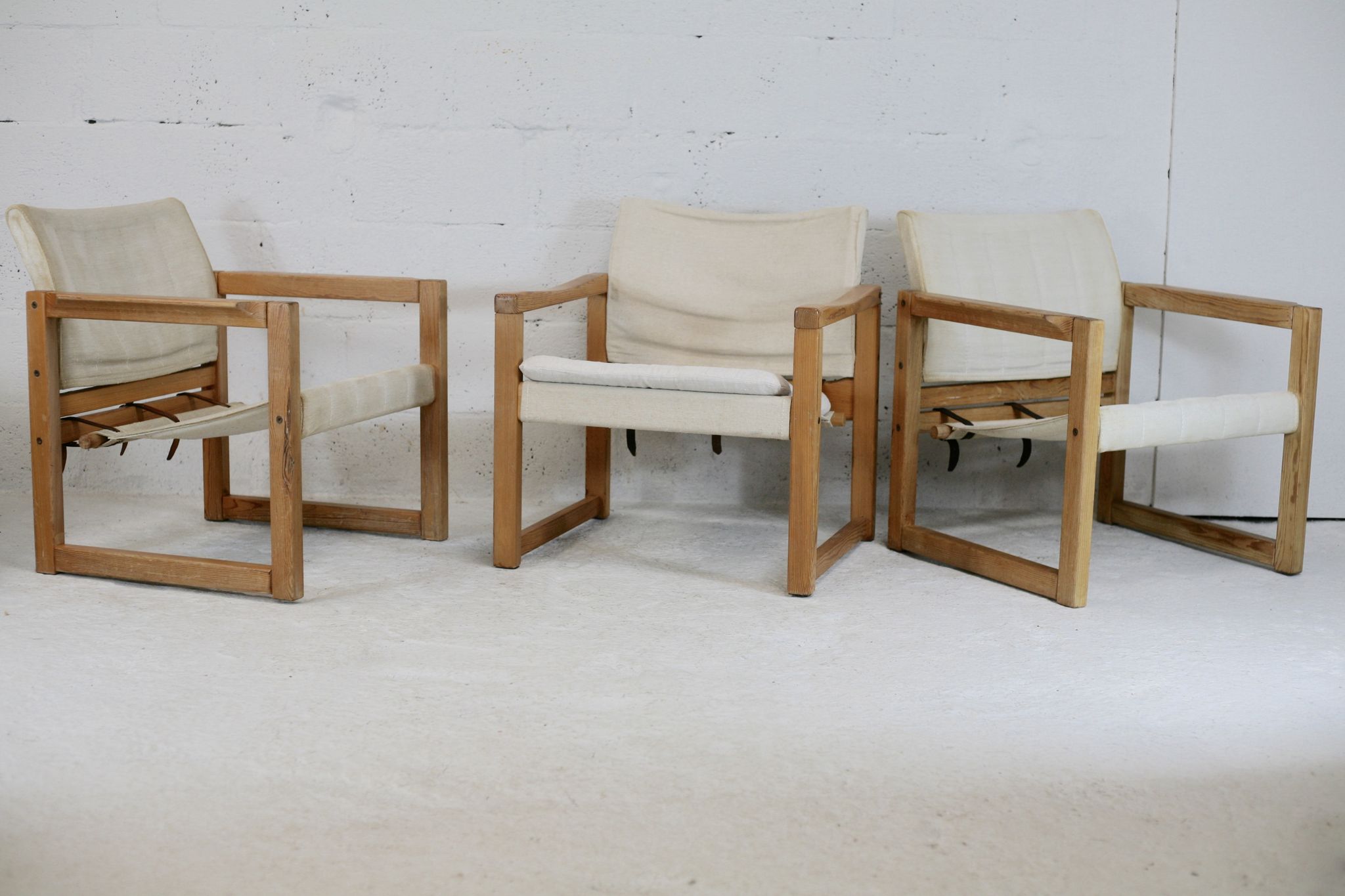 Set of 3 Diana armchairs by Karin Mobring, Ikéa, circa 1970