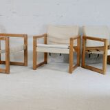 Set of 3 Diana armchairs by Karin Mobring, Ikéa, circa 1970