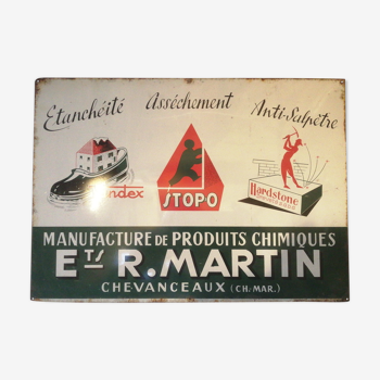 Ancienne tôle publicitaire Martin