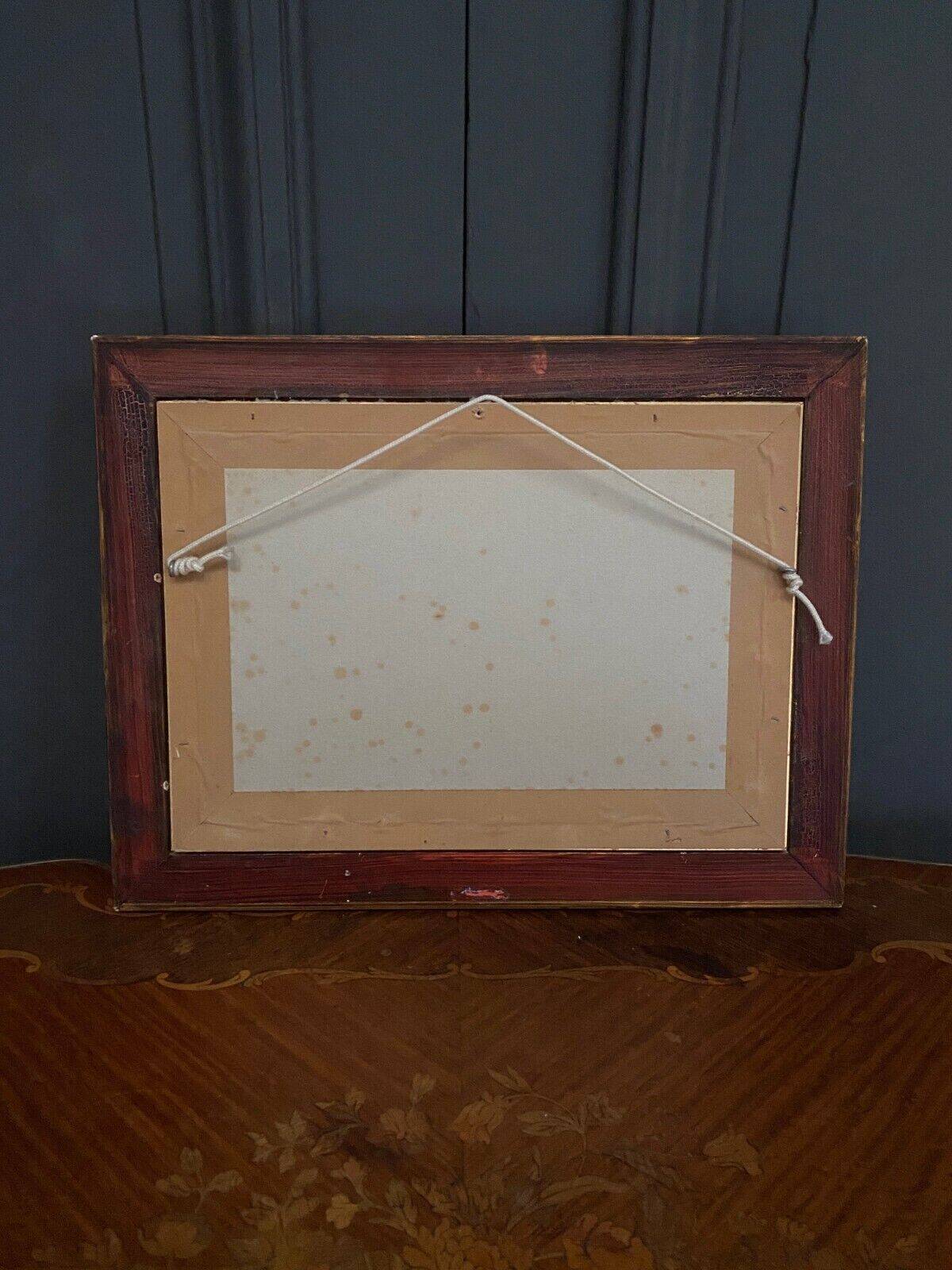 Oil on cardboard still life with fruits 1970 golden frame