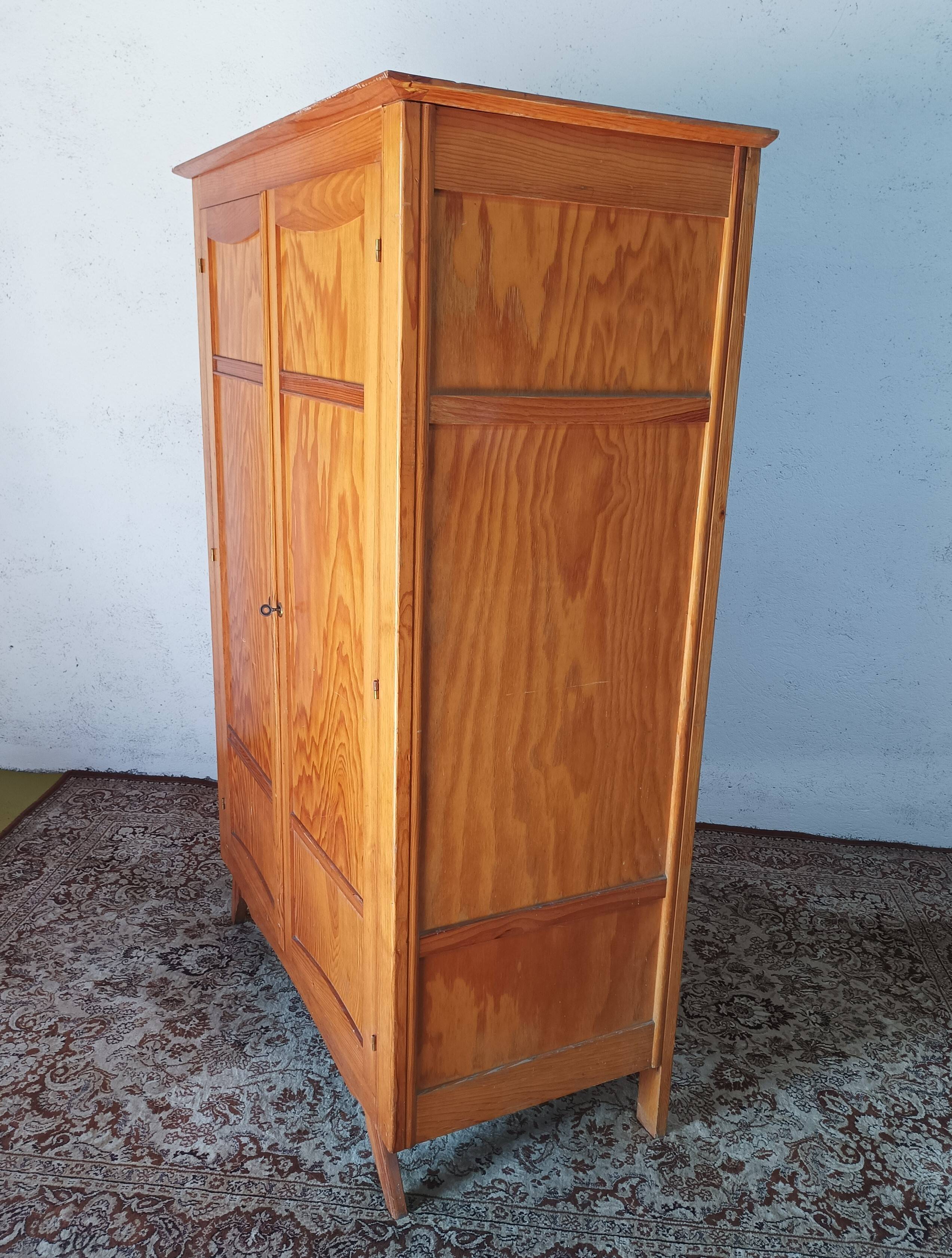 Vintage pine wardrobe