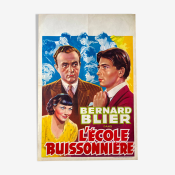 Affiche cinéma originale "L'école buissonnière" Bernard Blier 37x55cm 1949