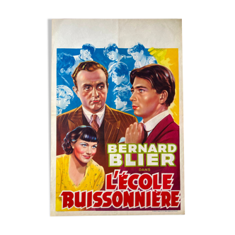 Affiche cinéma originale "L'école buissonnière" Bernard Blier 37x55cm 1949