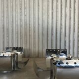 Set of rare chrome table lamps by Goffredo Reggiani