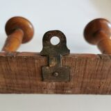 Old wall coat holder with 5 patères