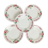 Set de 5 assiettes creuses Digoin Castille