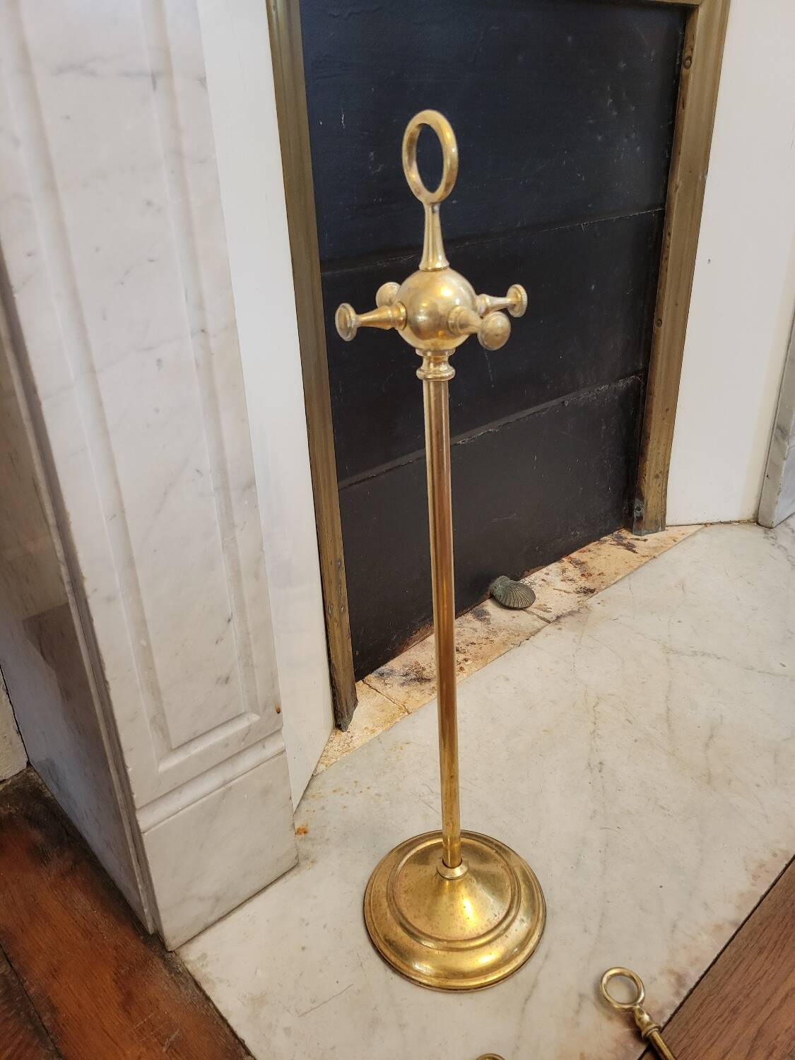 Gilded bronze fireplace tool set 1900