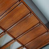 Vintage dutch hardwood haberdashery shop cabinet, 1930s