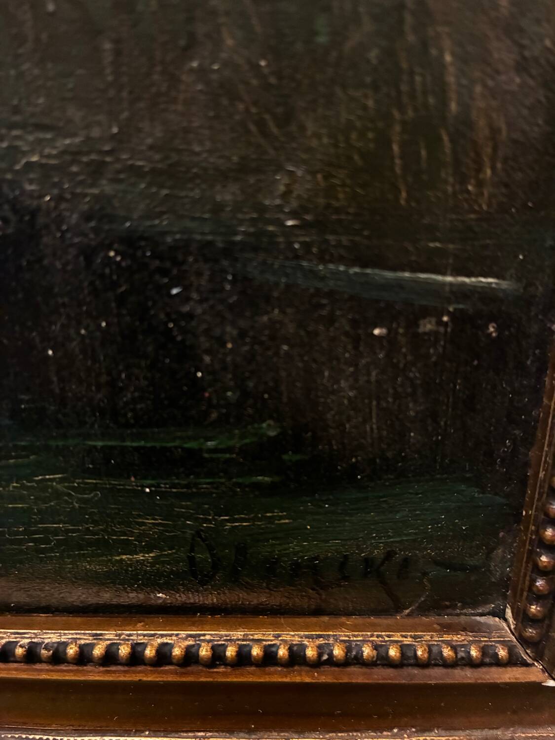 Mill landscape by the water, 20th century, signed