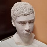 Boy's head in plaster