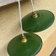 Pair of vintage lampshades, old enamelled sheet metal lampshades
