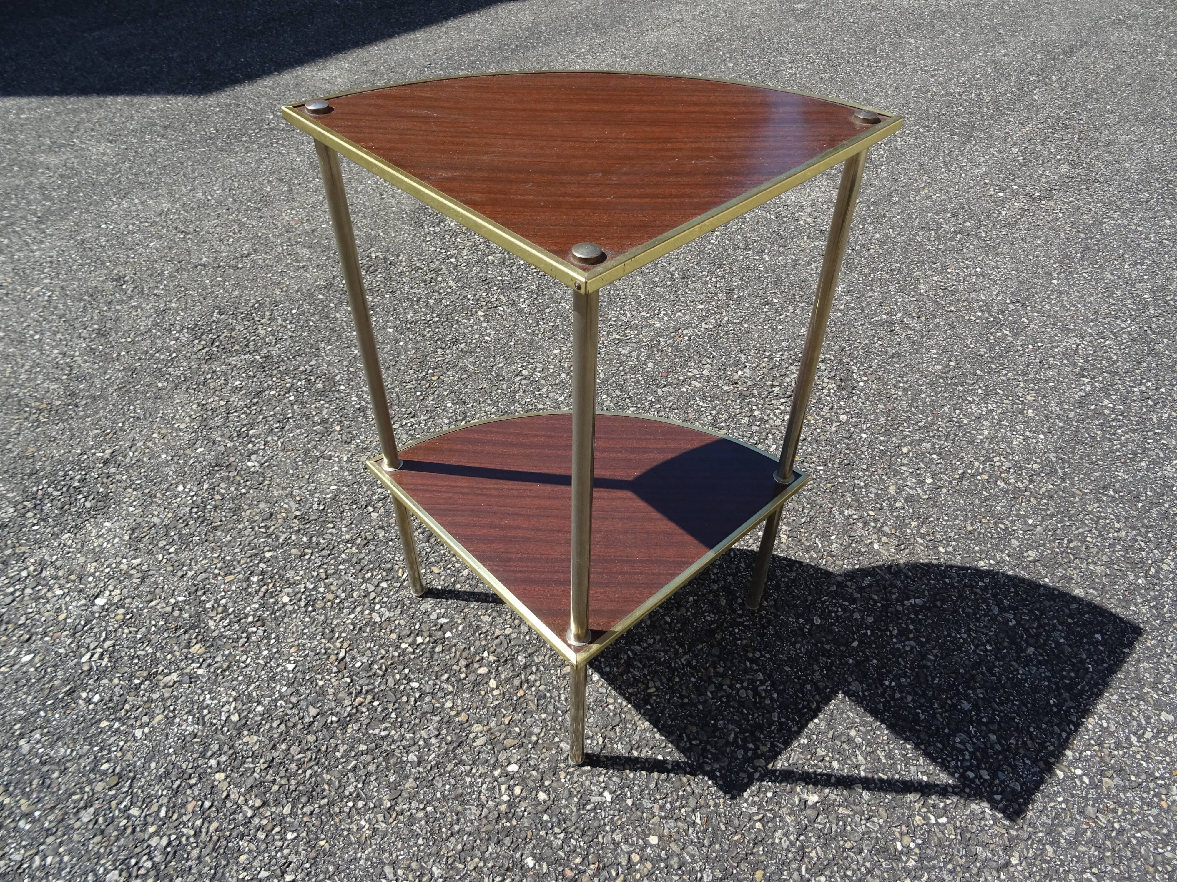 Table d'appoint encoignure formica vintage