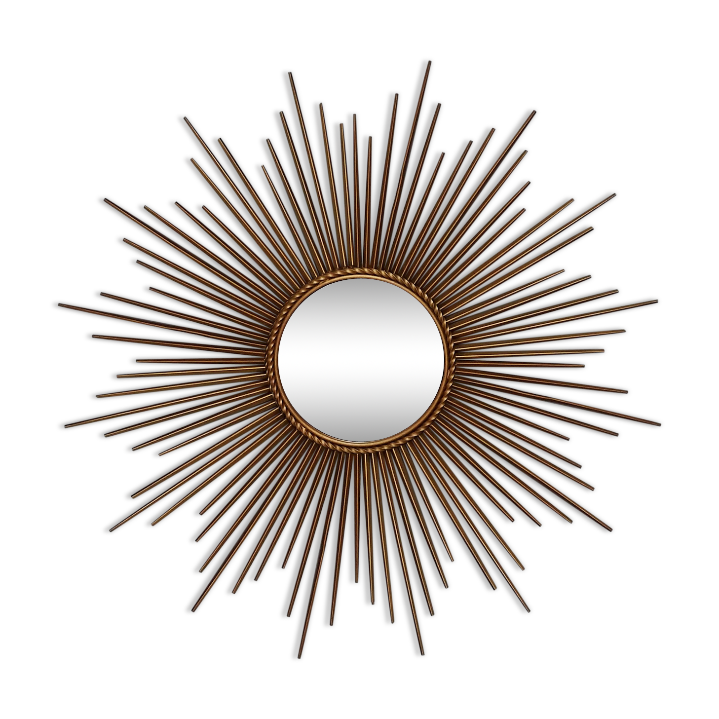 Mirror sun gold metal Chaty Vallauris 85x24cm