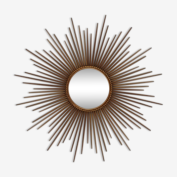 Mirror sun gold metal Chaty Vallauris 85x24cm