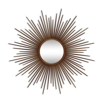 Mirror sun gold metal Chaty Vallauris 85x24cm