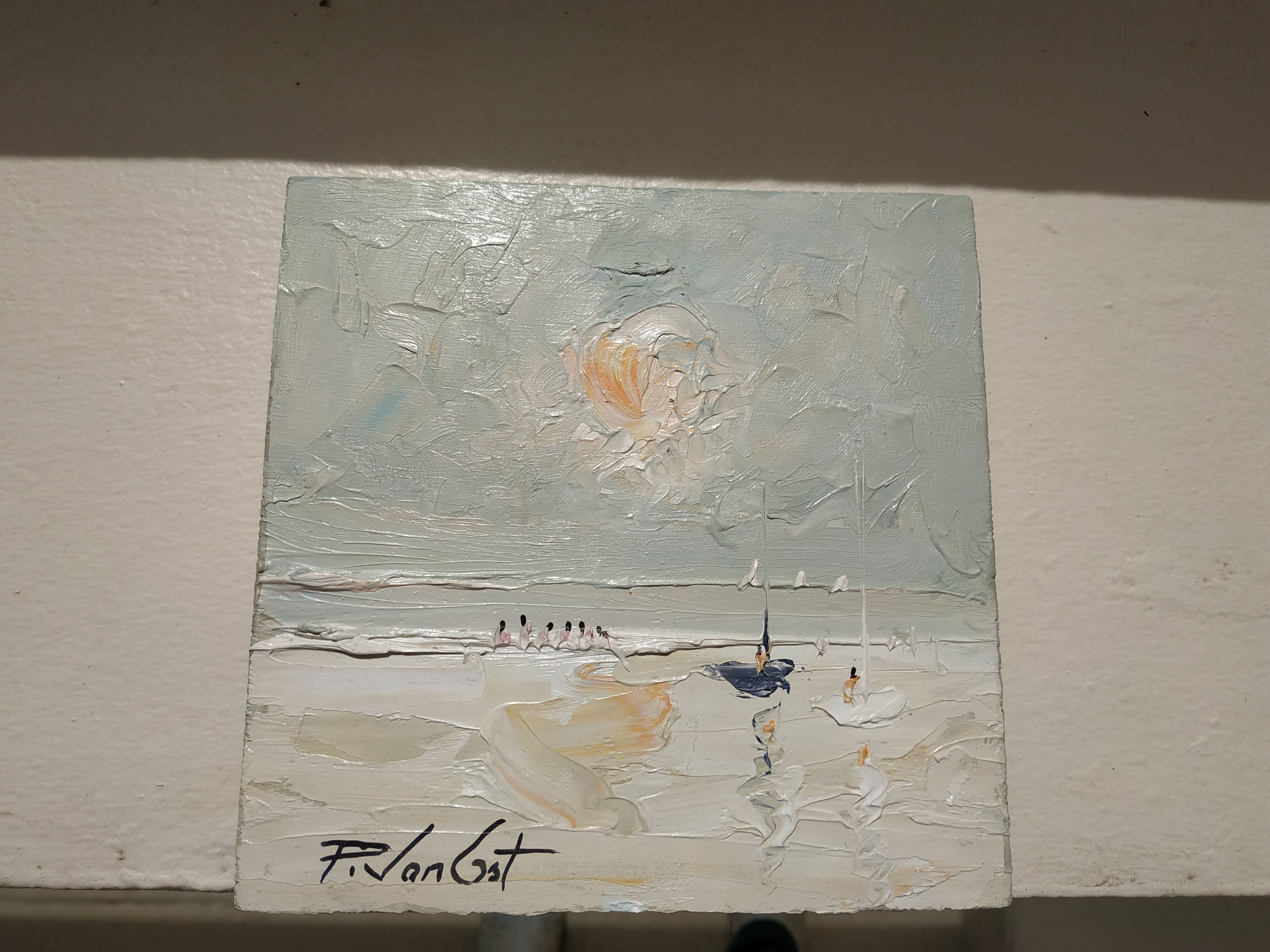 Peinture huile marine Piet van Ost