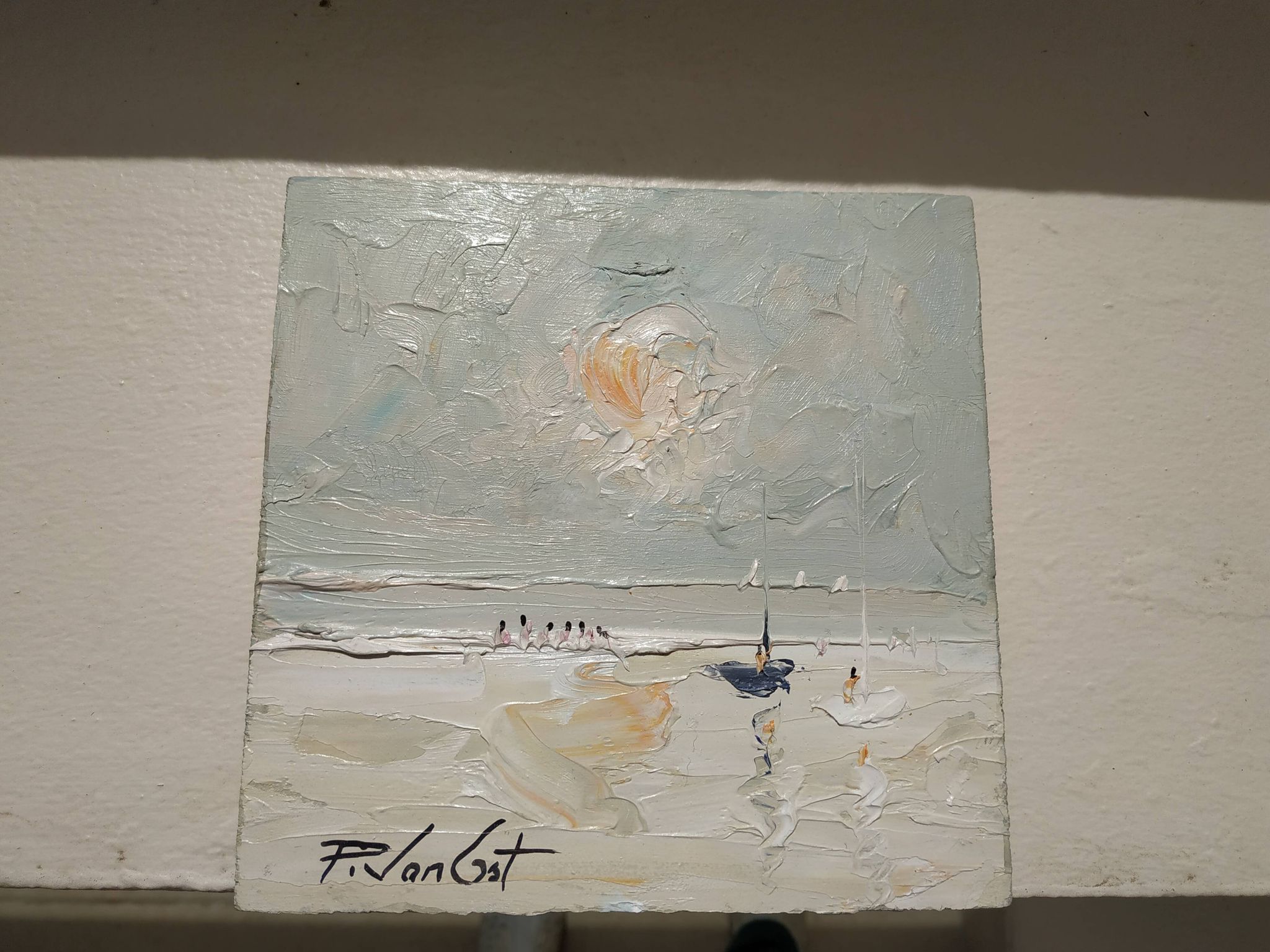 Peinture huile marine Piet van Ost