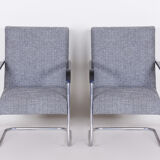 Pair of grey Anton Lorenz armchairs for Mucke Melder - 1930s Czechia