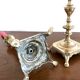 Pair of brass candlesticks